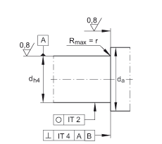 推力角接觸球軸承 ZKLF40100-2RS-2AP, 配對，雙向，螺釘安裝，兩側(cè)唇密封