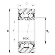 滾輪 LR5200-2Z, 雙向，兩側密封