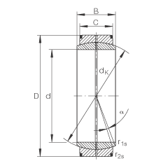 關(guān)節(jié)軸承 GE800-DO, 根據(jù) DIN ISO 12 240-1 標(biāo)準(zhǔn)，需維護(hù)
