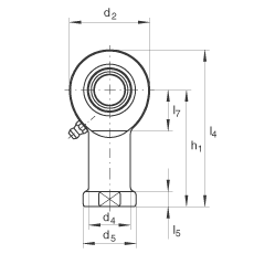 桿端軸承 GIL30-DO, 根據(jù) DIN ISO 12 240-4 標(biāo)準(zhǔn)，帶左旋內(nèi)螺紋，需維護(hù)