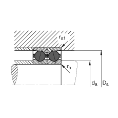 主軸軸承 HCB7202-E-T-P4S, 調節，成對或單元安裝，接觸角 α = 25°，陶瓷球，限制公差
