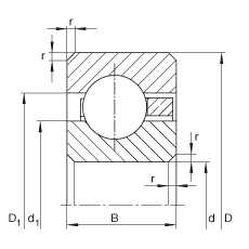 薄截面軸承 CSCA060, 深溝球軸承，類型C，運行溫度 -54°C 到 +120°C