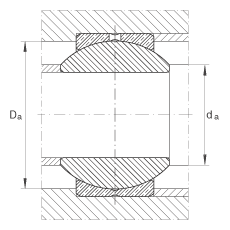 關節軸承 GE6-PB, 根據 DIN ISO 12 240-1 標準，尺寸系列 K，需維護